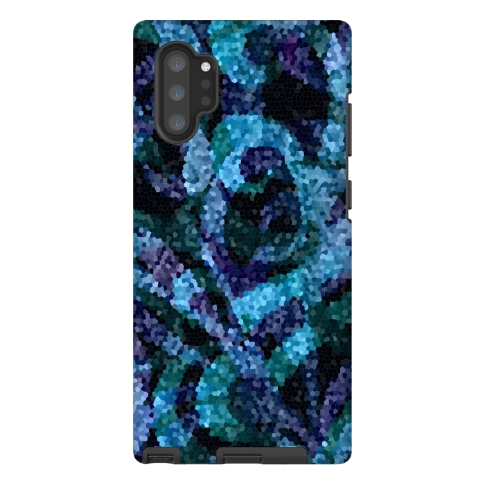 Galaxy Note 10 plus StrongFit Mosaic Floral Abstract G21B by Medusa GraphicArt