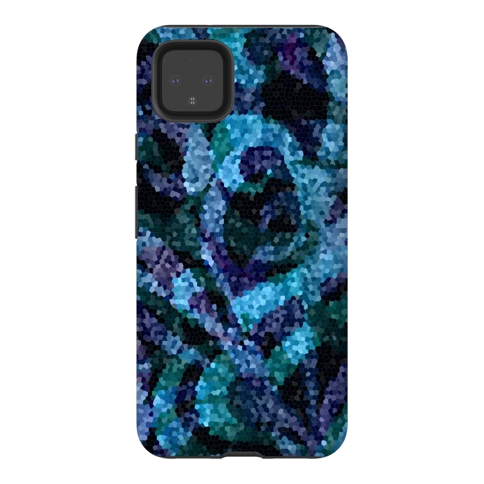 Pixel 4XL StrongFit Mosaic Floral Abstract G21B by Medusa GraphicArt