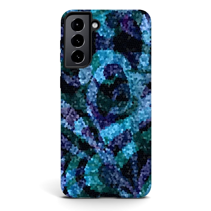 Galaxy S21 StrongFit Mosaic Floral Abstract G21B by Medusa GraphicArt