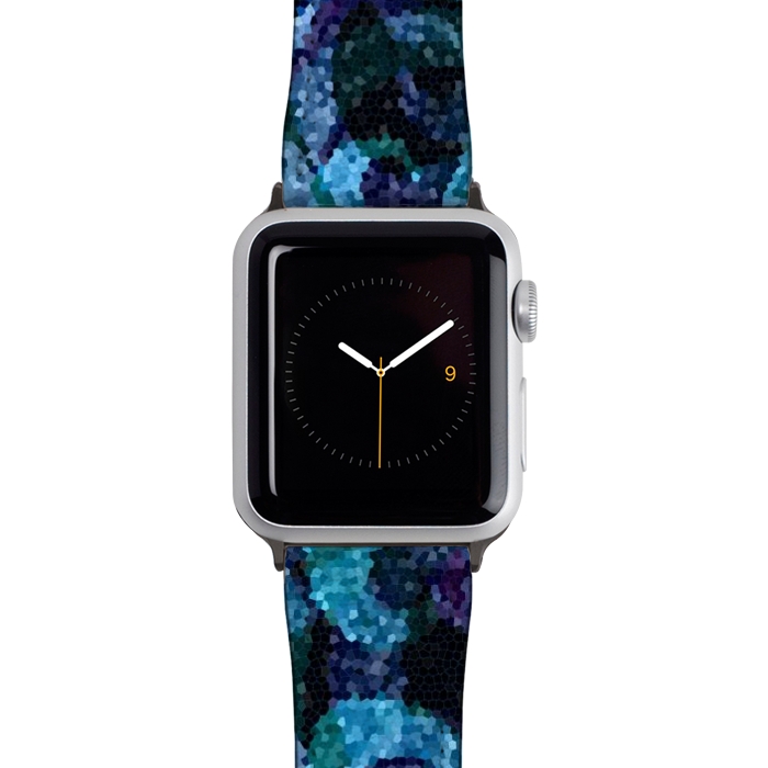 Watch 42mm / 44mm Strap PU leather Mosaic Floral Abstract G21B by Medusa GraphicArt