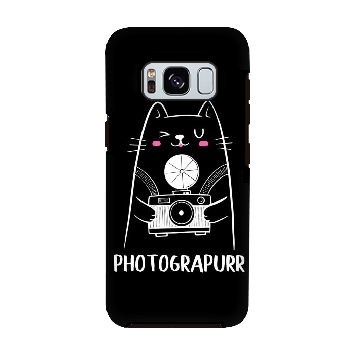 Galaxy S8 StrongFit Yes, i’m a Photograpurr for dark by Afif Quilimo