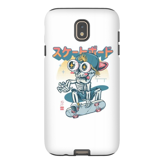 Galaxy J7 StrongFit Kawaii Skateboarder by Afif Quilimo