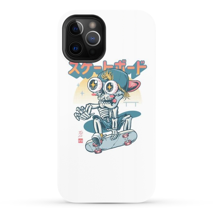 iPhone 12 Pro StrongFit Kawaii Skateboarder by Afif Quilimo