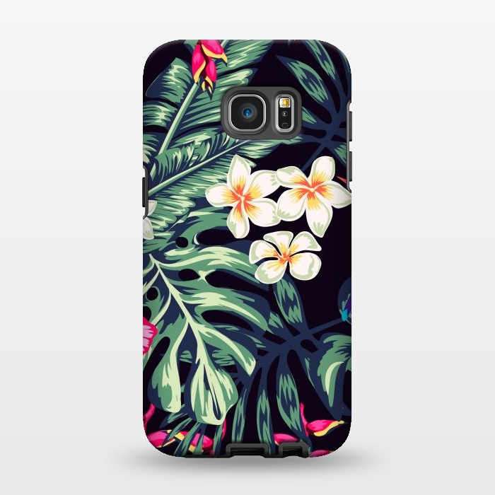 Galaxy S7 EDGE StrongFit Tropical Floral Pattern XVII by ArtsCase