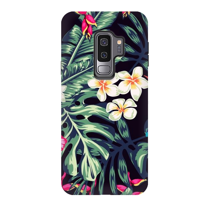 Galaxy S9 plus StrongFit Tropical Floral Pattern XVII by ArtsCase
