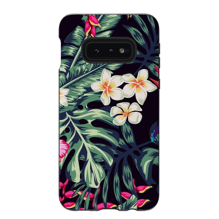 Galaxy S10e StrongFit Tropical Floral Pattern XVII by ArtsCase