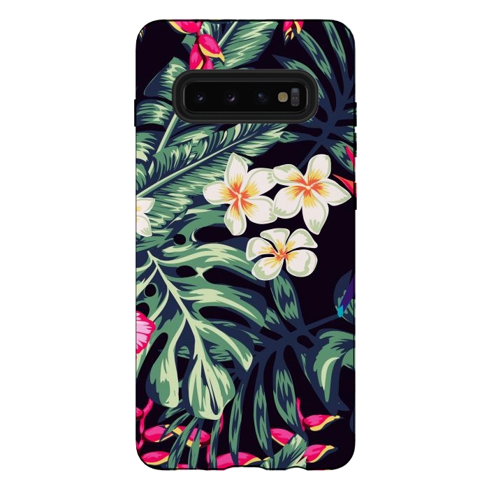 Galaxy S10 plus StrongFit Tropical Floral Pattern XVII by ArtsCase