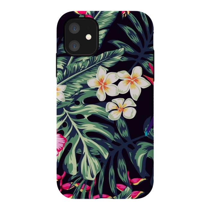 iPhone 11 StrongFit Tropical Floral Pattern XVII by ArtsCase