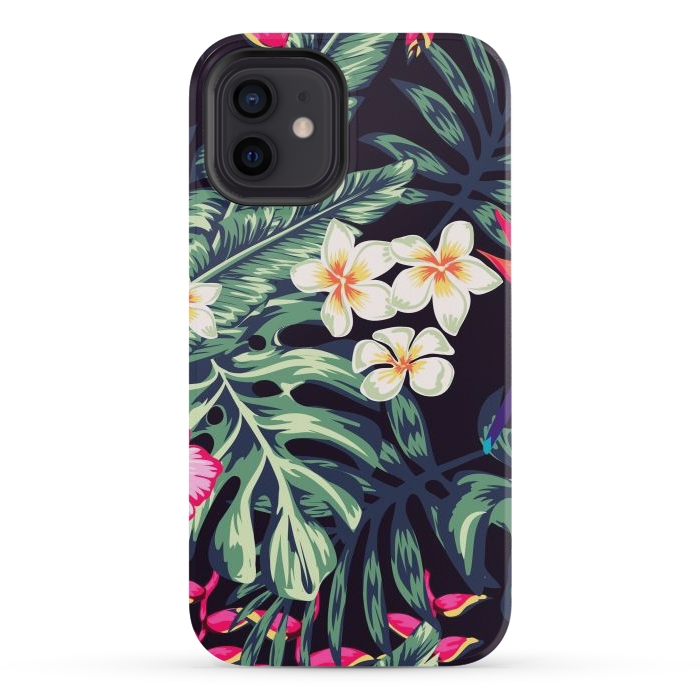 iPhone 12 mini StrongFit Tropical Floral Pattern XVII by ArtsCase