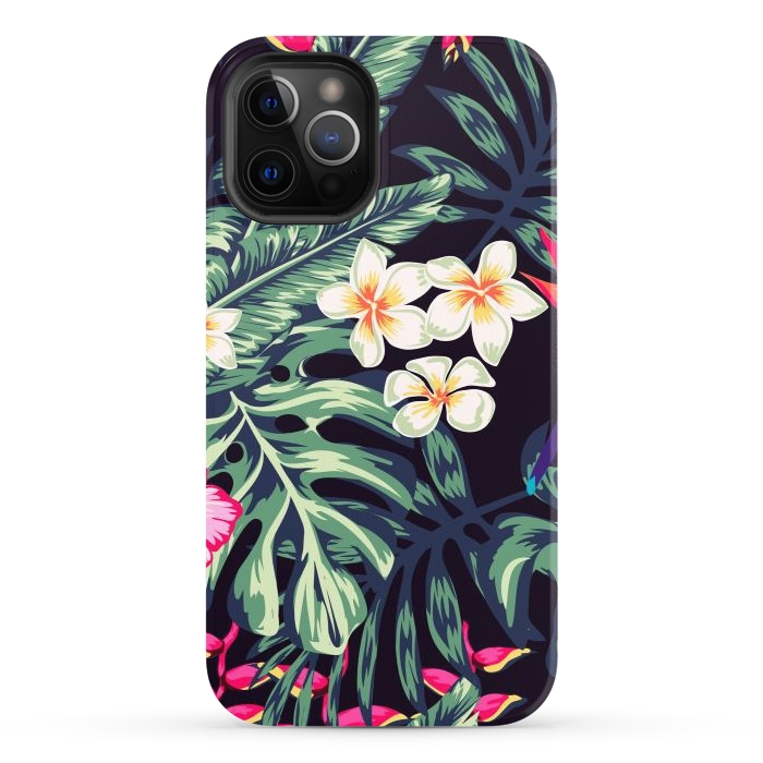 iPhone 12 Pro StrongFit Tropical Floral Pattern XVII by ArtsCase