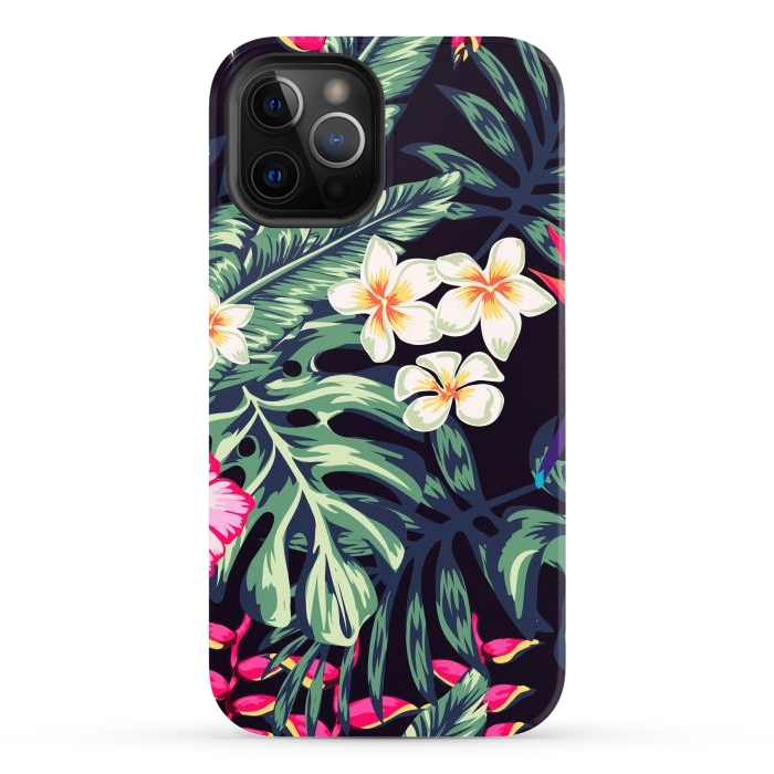 iPhone 12 Pro Max StrongFit Tropical Floral Pattern XVII by ArtsCase