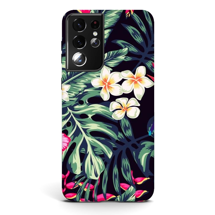 Galaxy S21 ultra StrongFit Tropical Floral Pattern XVII by ArtsCase