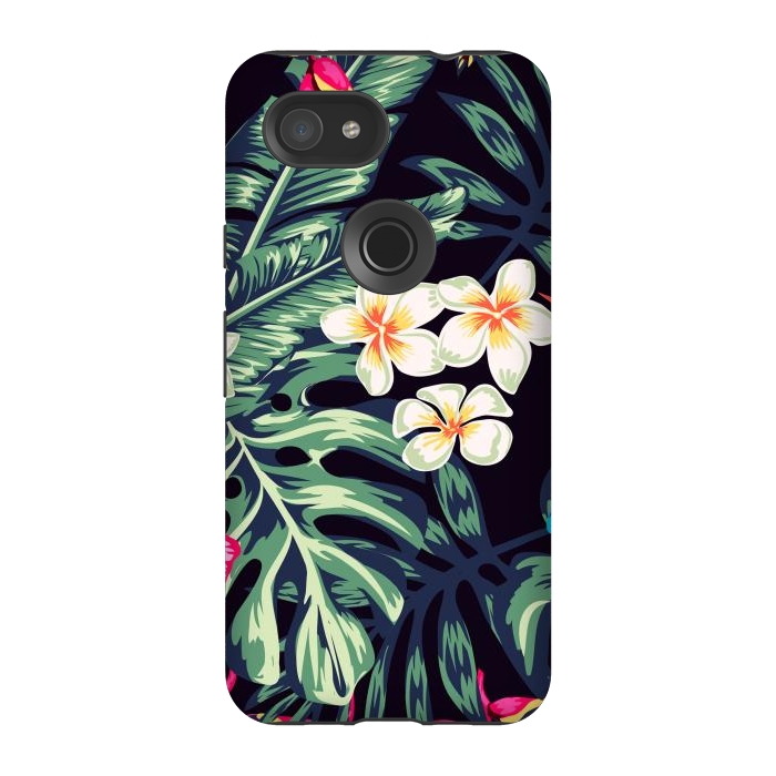 Pixel 3A StrongFit Tropical Floral Pattern XVII by ArtsCase