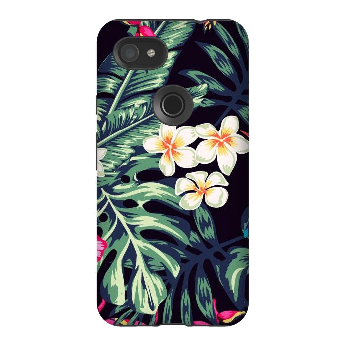 Pixel 3AXL StrongFit Tropical Floral Pattern XVII by ArtsCase