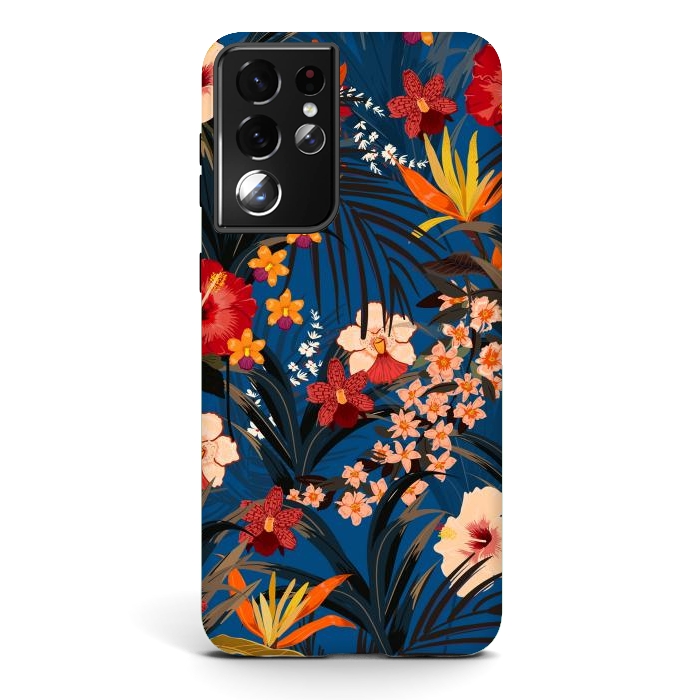 Galaxy S21 ultra StrongFit Fashionable Tropical Environment with Deep Jungle Plants by ArtsCase