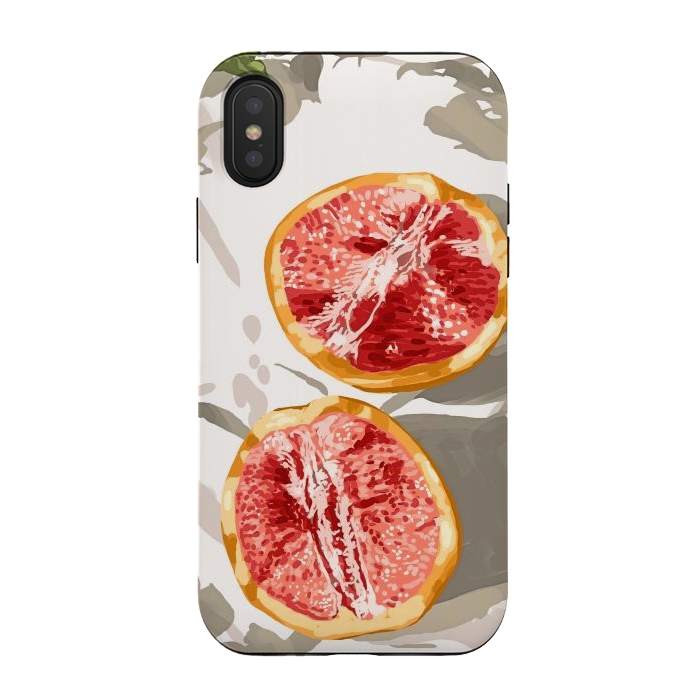 iPhone Xs / X StrongFit Grapefruit Kinda Zest For Life by Uma Prabhakar Gokhale