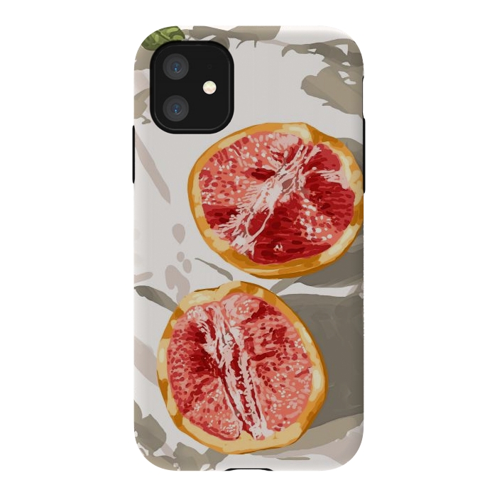 iPhone 11 StrongFit Grapefruit Kinda Zest For Life by Uma Prabhakar Gokhale