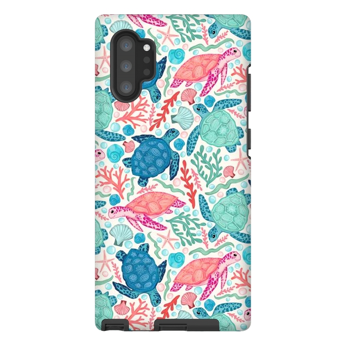 Galaxy Note 10 plus StrongFit Paradise Beach Turtles by Tangerine-Tane