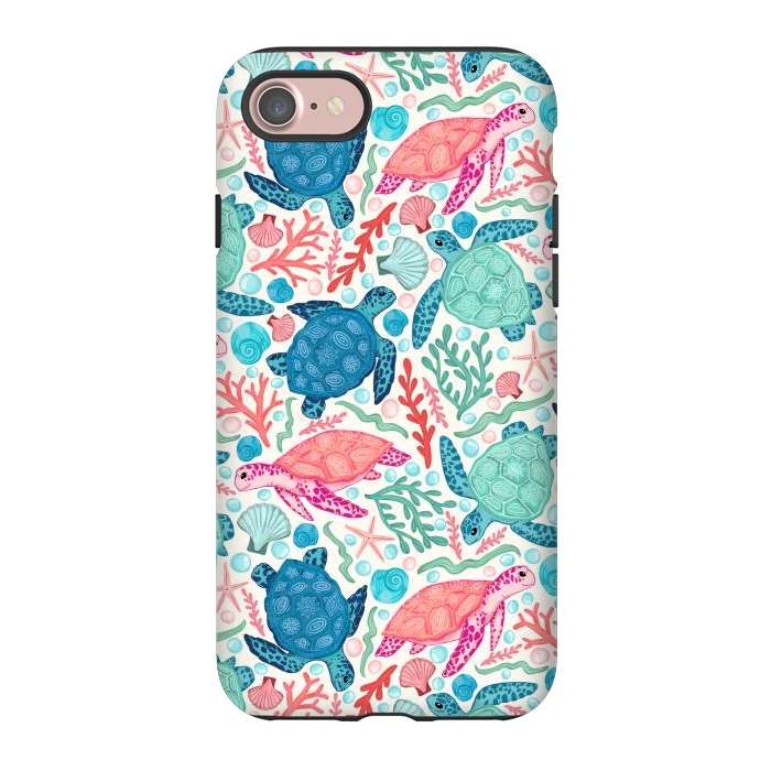 iPhone 7 StrongFit Paradise Beach Turtles by Tangerine-Tane