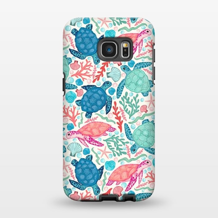 Galaxy S7 EDGE StrongFit Paradise Beach Turtles by Tangerine-Tane