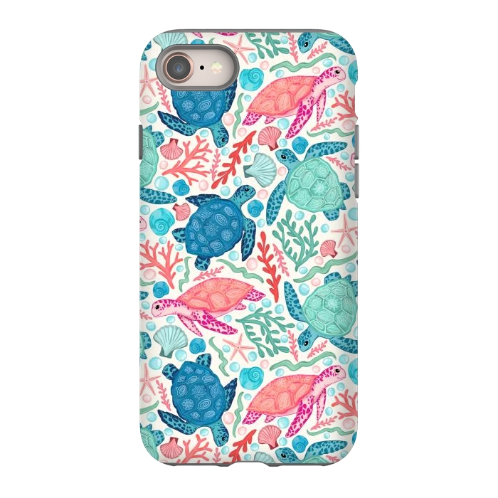 iPhone 8 StrongFit Paradise Beach Turtles by Tangerine-Tane