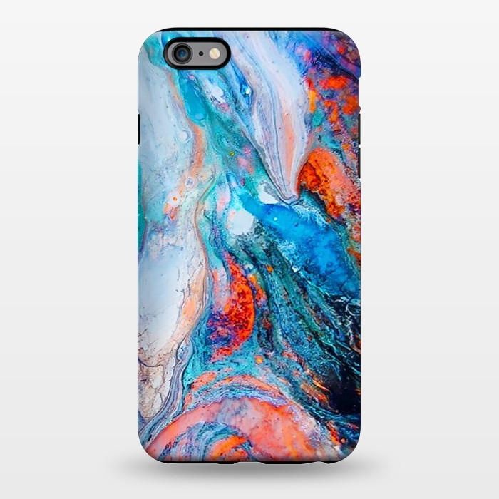 iPhone 6/6s plus StrongFit Marble Effect Color Pouring Acrylic Abstract Painting by BluedarkArt