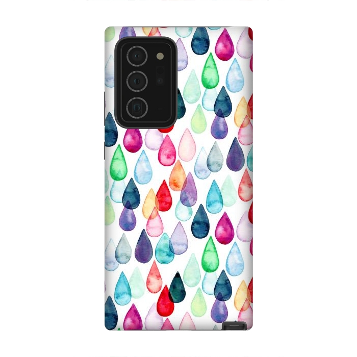 Galaxy Note 20 Ultra StrongFit Watercolour Rainbow Drops by Tangerine-Tane