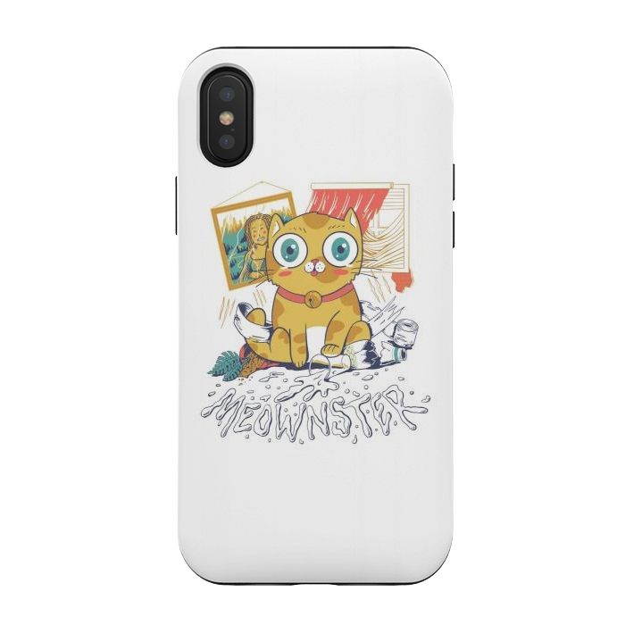 iPhone Xs / X StrongFit Meownster by Afif Quilimo