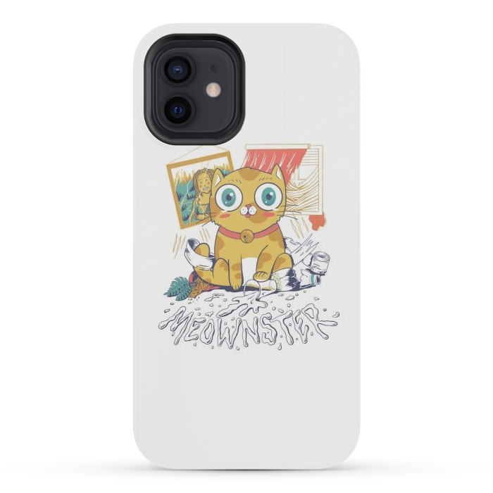 iPhone 12 mini StrongFit Meownster by Afif Quilimo