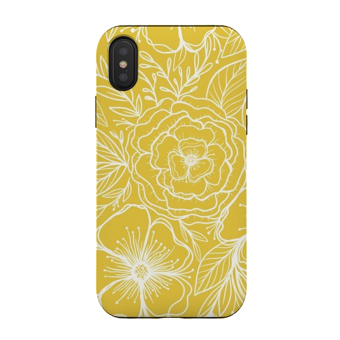 iPhone Xs / X StrongFit Yellow sunshine by Rose Halsey