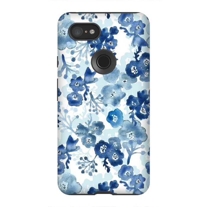 Pixel 3XL StrongFit Blooms of Ink by Tangerine-Tane