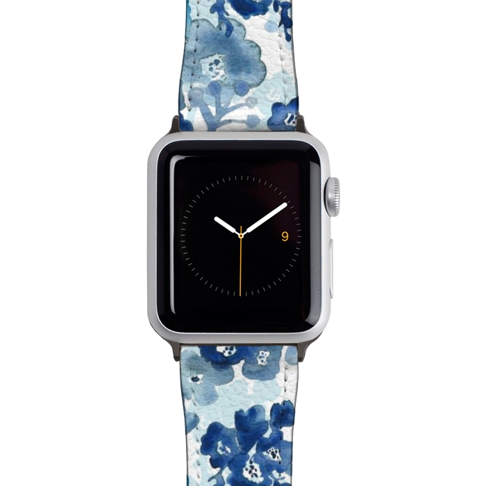 Watch 42mm / 44mm Strap PU leather Blooms of Ink by Tangerine-Tane