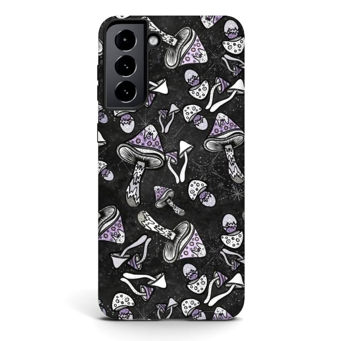 Galaxy S21 StrongFit Shrooms by Rose Halsey