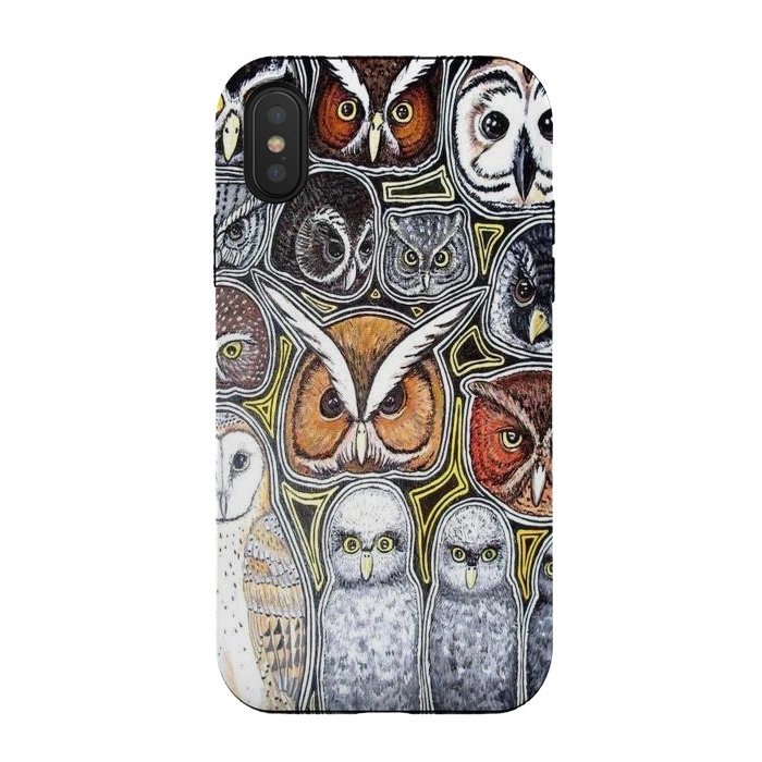 iPhone Xs / X StrongFit Owls of Costa Rica by Chloe Yzoard