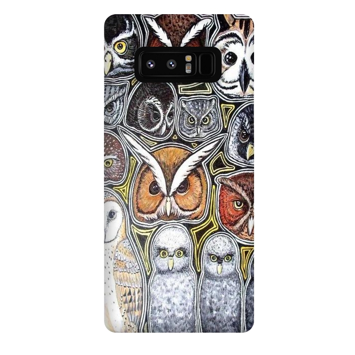 Galaxy Note 8 StrongFit Owls of Costa Rica by Chloe Yzoard