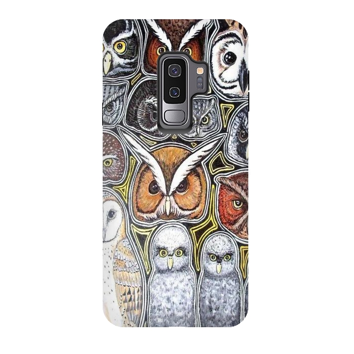 Galaxy S9 plus StrongFit Owls of Costa Rica by Chloe Yzoard