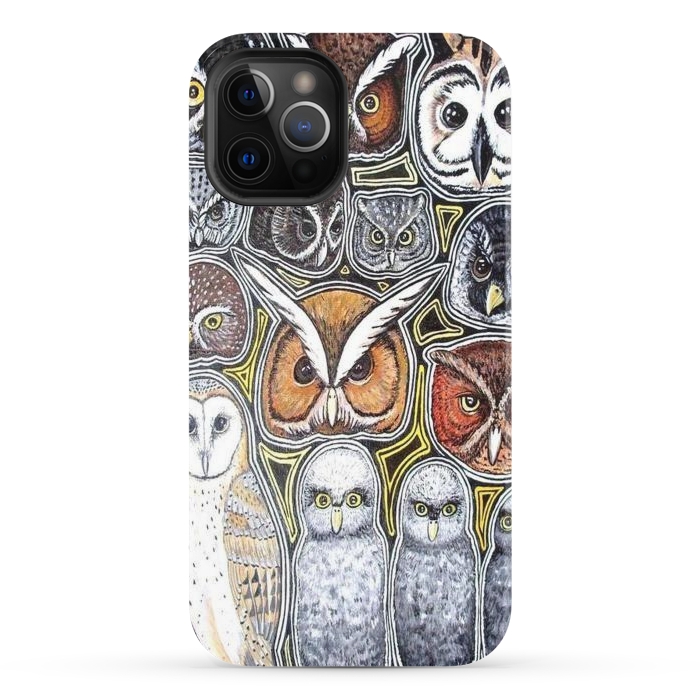 iPhone 12 Pro StrongFit Owls of Costa Rica by Chloe Yzoard