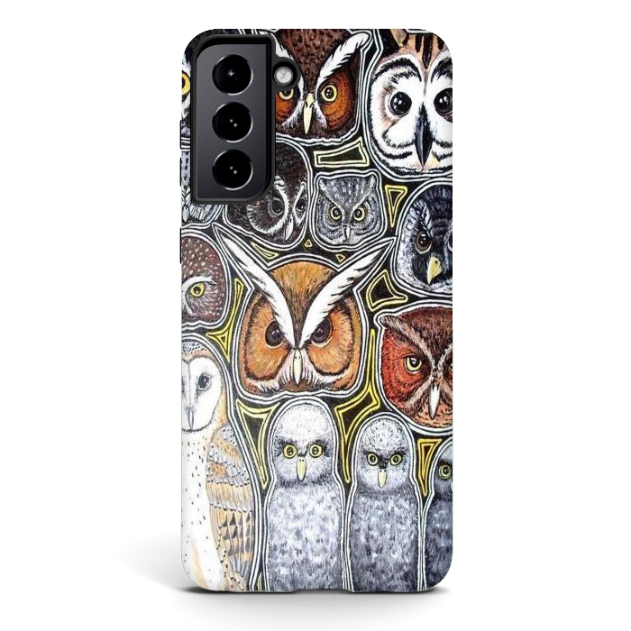 Galaxy S21 plus StrongFit Owls of Costa Rica by Chloe Yzoard