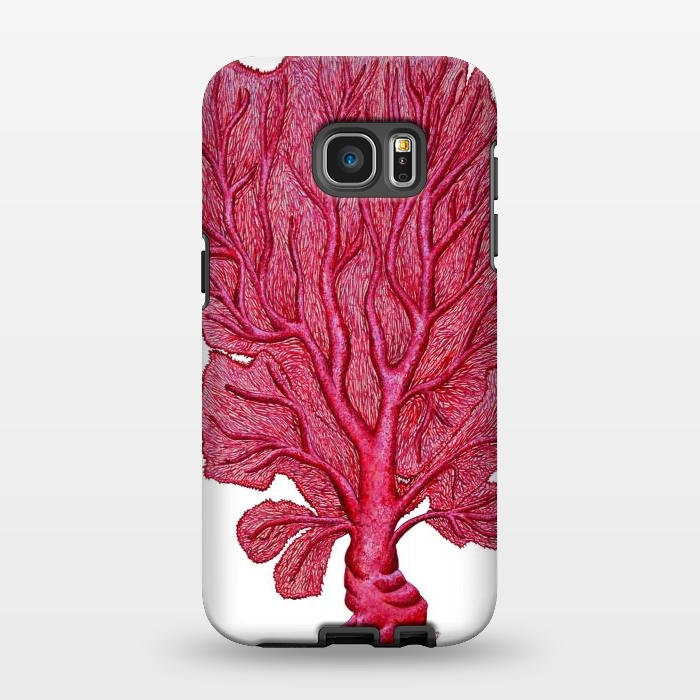 Galaxy S7 EDGE StrongFit Pink Red Coral Gorgona by Chloe Yzoard