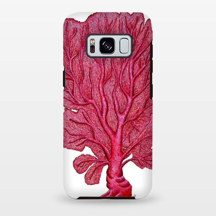 Galaxy S8 plus StrongFit Pink Red Coral Gorgona by Chloe Yzoard
