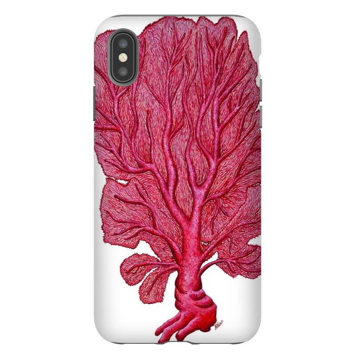 iPhone Xs Max StrongFit Pink Red Coral Gorgona by Chloe Yzoard