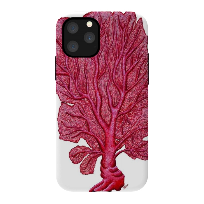 iPhone 11 Pro StrongFit Pink Red Coral Gorgona by Chloe Yzoard