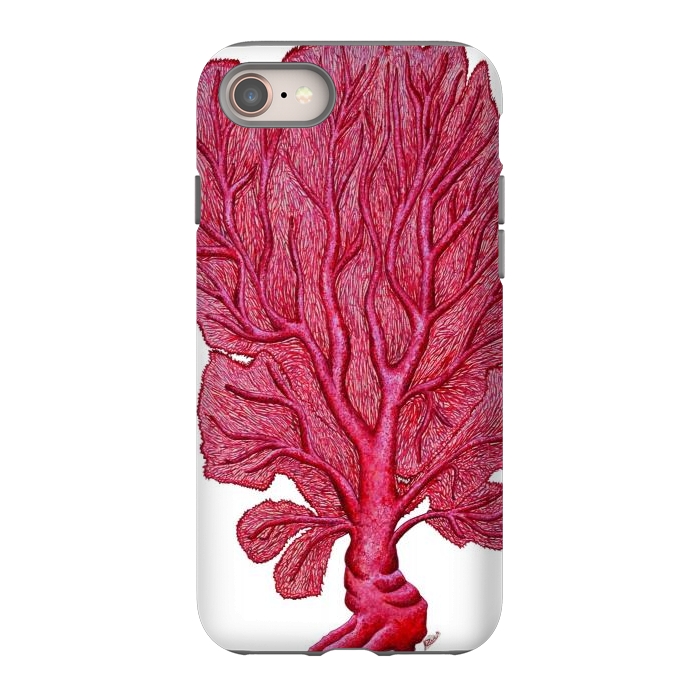 iPhone SE StrongFit Pink Red Coral Gorgona by Chloe Yzoard