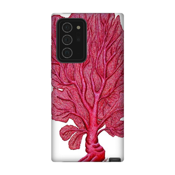 Galaxy Note 20 Ultra StrongFit Pink Red Coral Gorgona by Chloe Yzoard