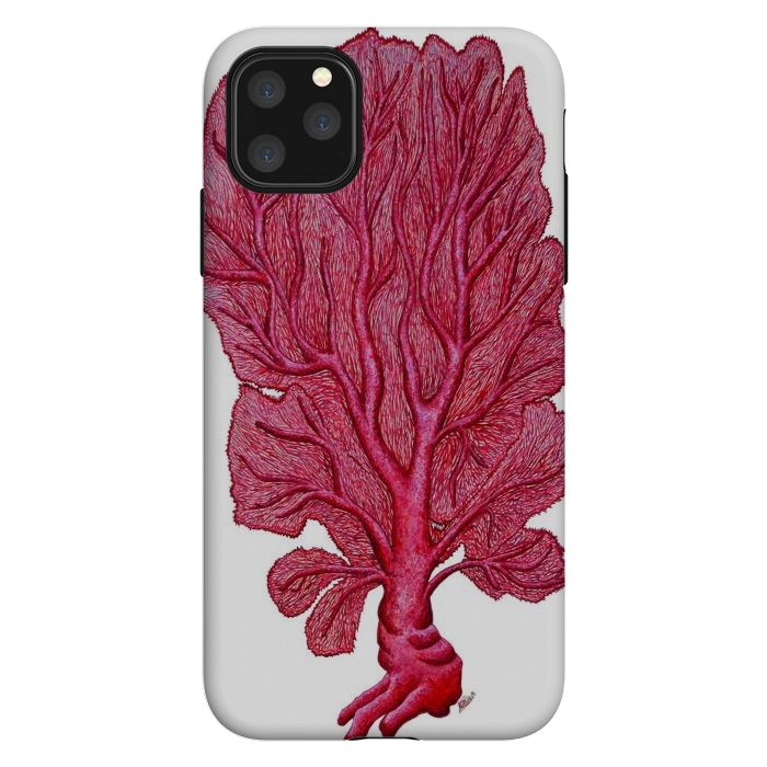 iPhone 11 Pro Max StrongFit Pink Red Coral Gorgona by Chloe Yzoard