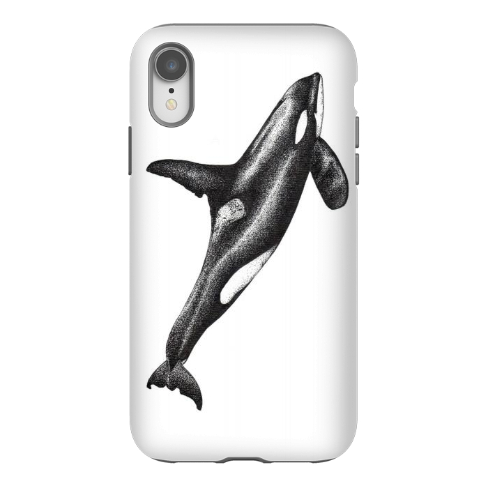 iPhone Xr StrongFit Orca killer whale ink art by Chloe Yzoard