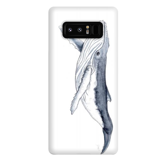 Galaxy Note 8 StrongFit Humpback whale baby Megaptera novaeangliae by Chloe Yzoard