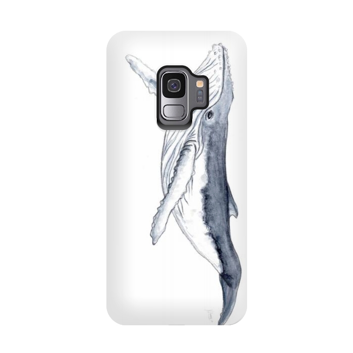 Galaxy S9 StrongFit Humpback whale baby Megaptera novaeangliae by Chloe Yzoard
