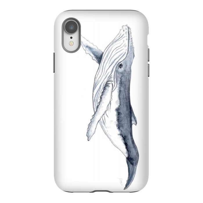iPhone Xr StrongFit Humpback whale baby Megaptera novaeangliae by Chloe Yzoard
