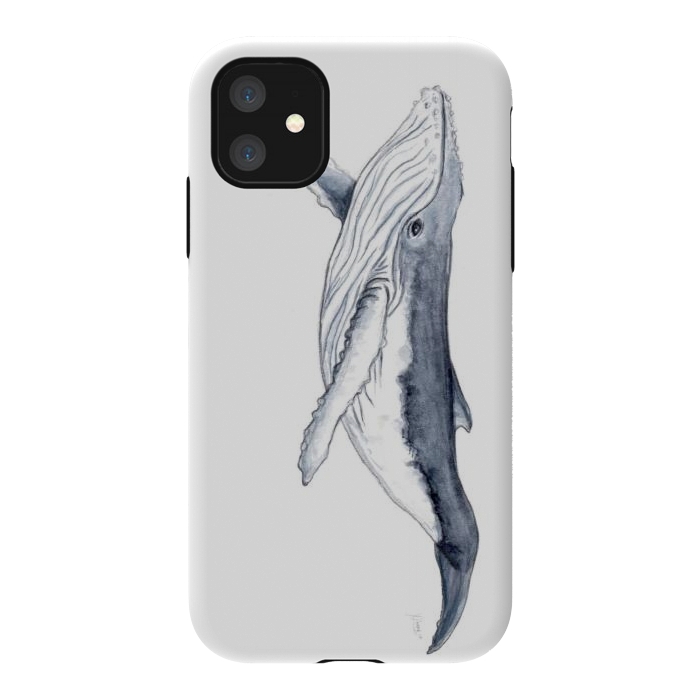 iPhone 11 StrongFit Humpback whale baby Megaptera novaeangliae by Chloe Yzoard